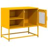 vidaXL TV Cabinet Mustard Yellow Cold-rolled Steel 26.8x15.4x23.8 in