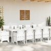 vidaXL Garden Dining Set 15 pcs White Polt rattan