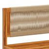 vidaXL Garden Sofa Armless with Cushions Wood Acacia&Rope