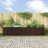 vidaXL Garden Raised Bed Brown 157.5" x 31.5" x 31.9" Steel