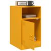 vidaXL Bedside Cabinet Set of 2 Mustard Yellow Cold-rolled steel Medium