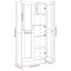 vidaXL Display Cabinet Brown Oak Engineered wood, glass Tall
