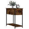 vidaXL Bedside Cabinet Set of 2 Smoked Oak Engineered wood, iron