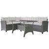 vidaXL Outdoor Furniture Set Grey, Cream White