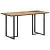 vidaXL Dining Table Rough Mango Wood Rough mango wood and powder-coated iron