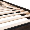 vidaXL Bed Frame Brown Oak Engineered Wood with Metal Legs Twin Modern