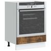 vidaXL Oven Cabinet Smoked oak Engineered wood Compact Adjustable Feet
