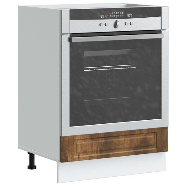 vidaXL Oven Cabinet Smoked oak Engineered wood Compact Adjustable Feet