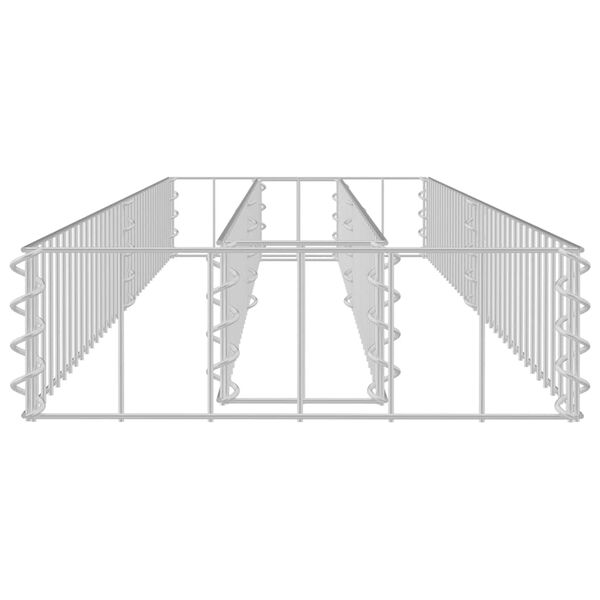 vidaXL Gabion Raised Bed Silver Galvanized steel Large