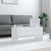 vidaXL Coffee Table High gloss white Engineered wood Medium Coffee Table