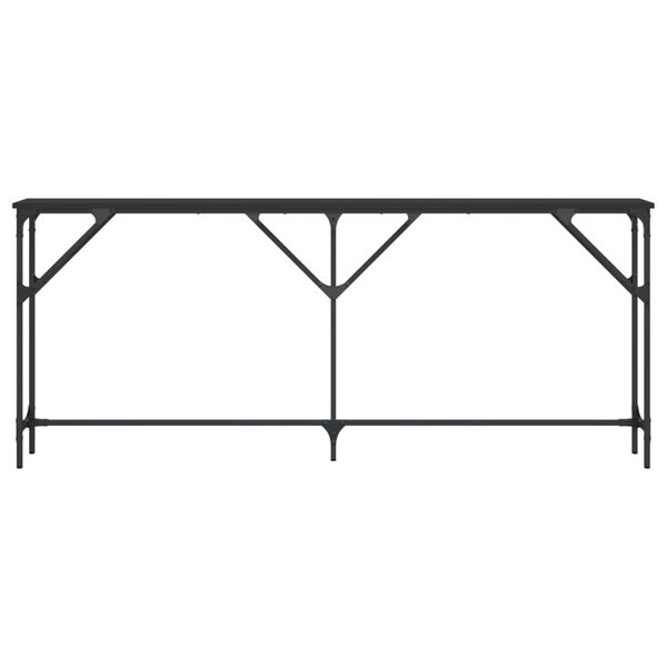 vidaXL Console Table Black Engineered wood, metal Extra Long
