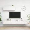 vidaXL TV Cabinet Set of 3 High gloss white Engineered wood Standard
