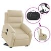 vidaXL Stand Up Massage Recliner Chair Cream Polyester Medium