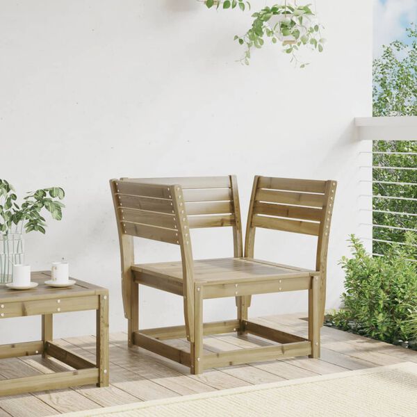 vidaXL Garden Chair Natural Wood Vacuum Pressure Treated Pinewood Standard