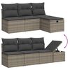 vidaXL Garden Sofa Set Grey