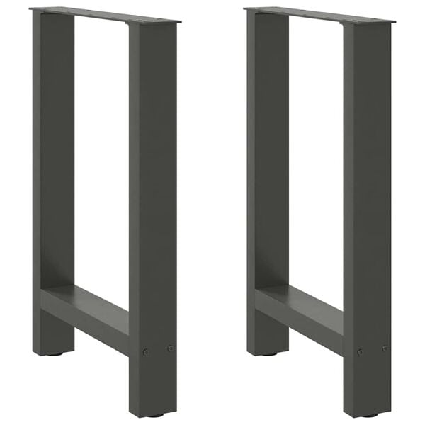 vidaXL Coffee Table Leg Set of 2 Anthracite Powder-Coated Steel Medium