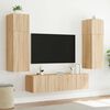 vidaXL TV Wall Cabinet Sonoma Oak Engineered wood 31.5 x 13.8 x 12.2 in