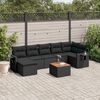 vidaXL Garden Sofa Set Black