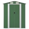 vidaXL Garden Shed Green Galvanized Steel Large Garden Shed