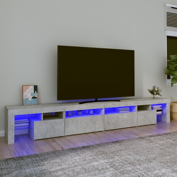 vidaXL TV Cabinet Concrete grey Engineered wood Large TV Cabinet