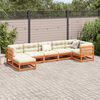 vidaXL Garden Sofa Set Wax Brown Solid pine wood Large Foldable