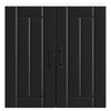 vidaXL Kitchen Wall Cabinet Black Engineered Wood Standard