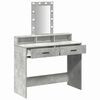 vidaXL Dressing Table Grey 39.37 x 16.14 x 55.12 in Engineered Wood
