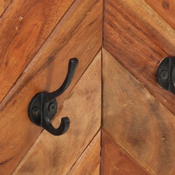 vidaXL Wall Coat Rack Natural wood and black