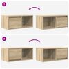 vidaXL TV Cabinet Set of 2 Sonoma Oak Engineered Wood