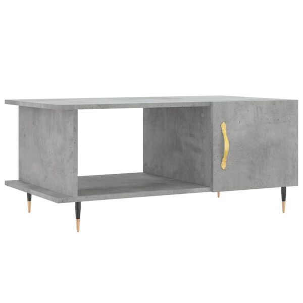 vidaXL Coffee Table Concrete Grey Engineered wood, Iron Medium