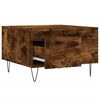 vidaXL Coffee Table Smoked oak Engineered wood and metal Medium