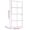 vidaXL Interior Door Black 36.6"x79.3" Tempered Glass&Aluminum Slim
