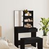 vidaXL Dressing Table Black Engineered wood, Acrylic Dressing Table