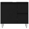 vidaXL Bathroom Cabinet Black Engineered wood, iron Medium