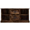 vidaXL TV Cabinet Smoked Oak Engineered Wood Medium TV Cabinet