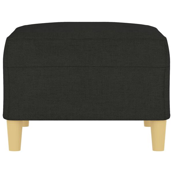 vidaXL Footstool Black Polyester 27.6x21.7x16.1 in Footstool