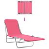 vidaXL Sun Lounger Set of 2 Pink