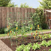 vidaXL Garden Trellis Set of 2 Green Steel with PE coating, PP, PE Large