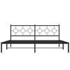 vidaXL Bed Frame Black Steel Full Bed Frame Rectangular Industrial