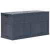 vidaXL Storage Box Black Plastic (with wood texture) 84.5 gal