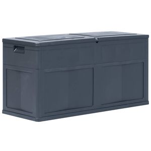 vidaXL Storage Box Black Plastic (with wood texture) 84.5 gal