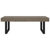 vidaXL Coffee Table Gray and Black MDF with veneer and iron Large
