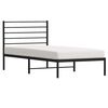 vidaXL Bed Frame Black Powder-coated steel Twin Bed Frame Rectangular