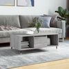 vidaXL Coffee Table Grey sonoma Engineered wood, Metal Medium