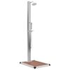 vidaXL Outdoor Shower with Tray WPC Stainless Steel
