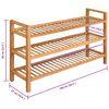vidaXL Shoe Rack Solid Oak Brown Solid Oak Wood Large Shoe Rack
