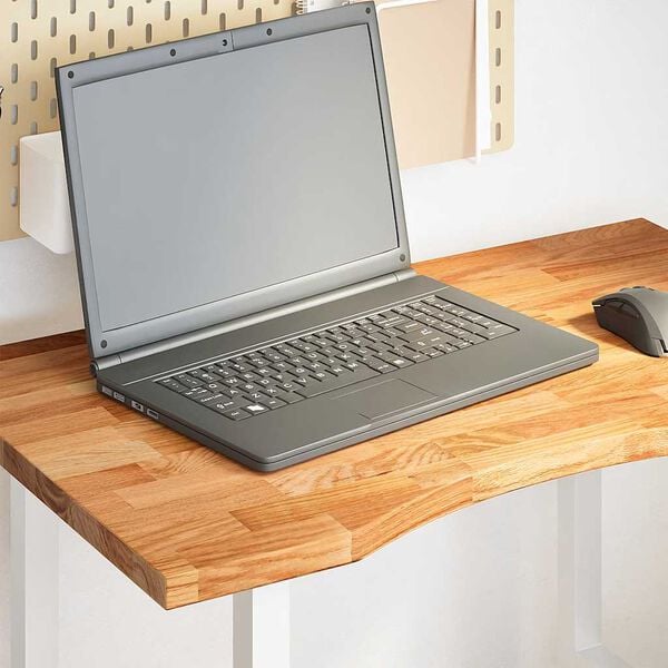 vidaXL Desk Top Light Brown Solid Oak Wood 31.5x23.6 in Durable