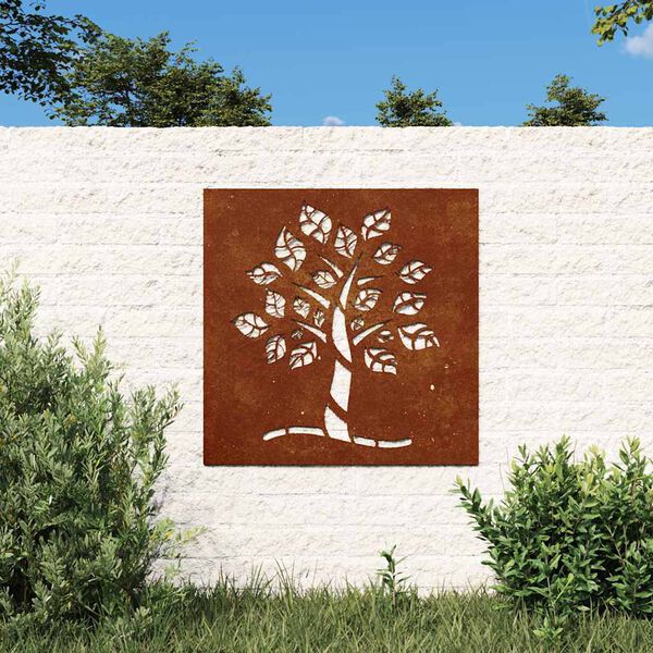 vidaXL Garden Wall Decoration First brown, then rusty Corten steel Medium