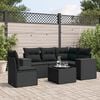 vidaXL Garden Sofa Set Black