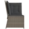 vidaXL Garden Sofa Grey PE Rattan Standard Modular Garden Sofa